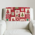 thumbnail image 2 of TSOVTHRID Christmas Tree Button Plaid Print Recliner Headrest Protector,Non Slip Waterproof Headrest Cover, PU Leather Recliner Head Rest Cover for Sofa Christmas Decor,17x27 in, 2 Pieces, 2 of 7