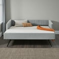 thumbnail image 2 of Tcbosik Upholstered Linen Fabric Daybed with Trundle, Twin Size Sofa Bed for Small Space, Easy Assembly, Grey, 2 of 11