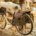 thumbnail image 4 of Waterproof Double Pannier Cargo Rear Seat for Motorcycles Cycling Khaki, 4 of 8