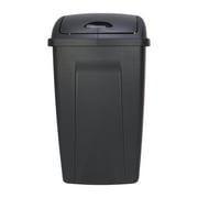 Mainstays 13 gal Plastic Swing Top Lid Kitchen Garbage Trash Can, Black