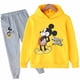 thumbnail image 3 of Conjunto de 2 piezas de sudadera con capucha y pantalones largos de manga larga con estampado de Mickey y Minnie Mouse para niñas, ropa deportiva informal para niñas, 3 of 5