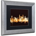 thumbnail image 2 of Trademark Fine Art "Chicago Illinois Skyline Gold" Canvas Art by Michael Tompsett, Black Matte, Silver Frame, 2 of 4