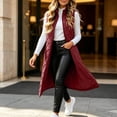 thumbnail image 7 of MXALUOB Long Puffer Vest for Women Zip Up Stand Collar Quilted Vests with Pockets Lightweight Sleeveless Padded Coat Winter Daily Wear, 7 of 7