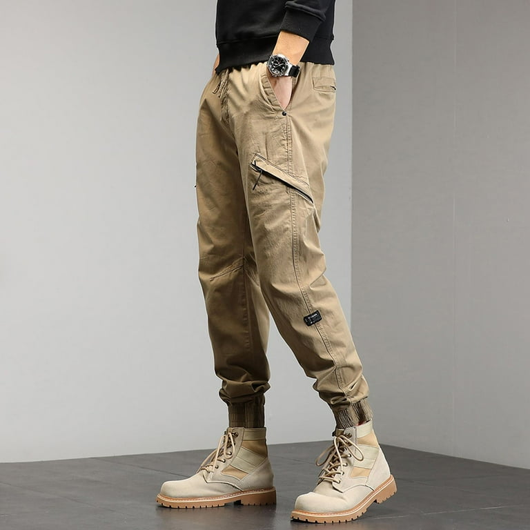 SWSMCLT Men's Winter Loose Elastic Waist Drawstring Trousers