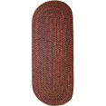 thumbnail image 1 of Rhody Rug Katie Braided Indoor-Outdoor Oval Rug, Burgundy, 2' x 6', Reversible, Hand Wash, 1 of 1