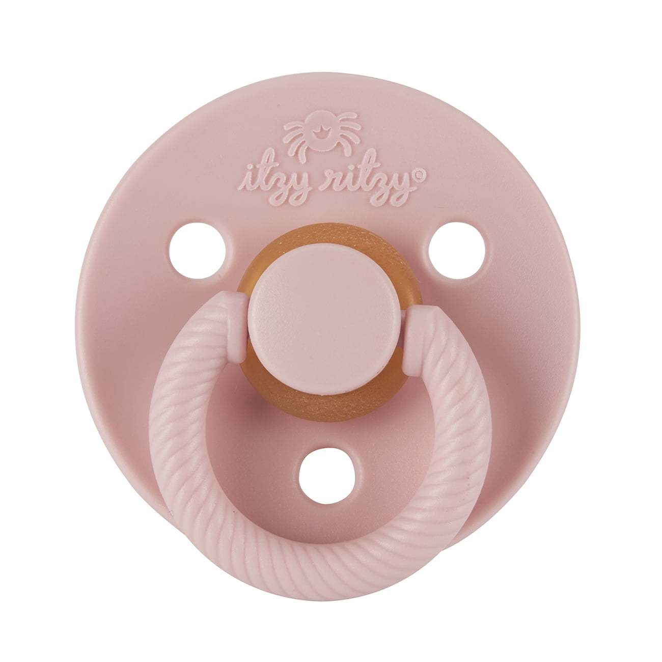 Itzy Soother™ Natural Rubber Pacifiers, Blossom & Rosewood, 6-18m Set of 2