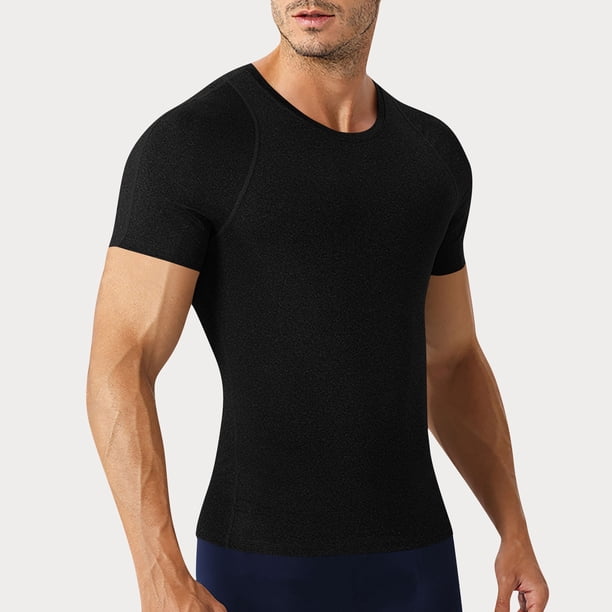 pstuiky camisetas camisas para hombre, Camisas deportivas de verano para hombre, de manga corta y cuello redondo, ajustadas, de color liso camisas casuales para hombre m