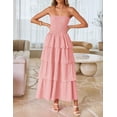 thumbnail image 2 of Vestido largo ZESICA Summer 2025 sin tirantes con hombros descubiertos rosa, 2 of 9