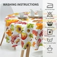 thumbnail image 6 of Autumn Fall Maple Leaf Round Tablecloth 60 Inch Pumpkin Leaves Thanksgiving Table Clothes Rustic Farmhouse Orange Reusable Circle Table Cover for Picnic Party Dining Room Home Decor, 6 of 6