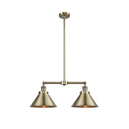 

Antique Brass Tone Chandeliers 21 Wide Steel/Cast Brass Medium Base LED 2 Light Fixture