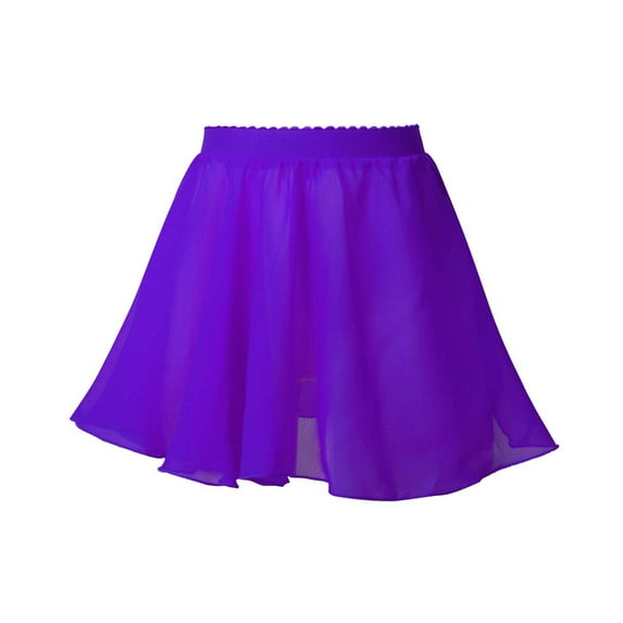 Alvivi Kids Girls Ballet Dance Basic Chiffon Wrap Skirt Ballerina Skate Pull-On Tutu Skirts