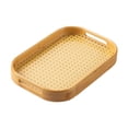 thumbnail image 2 of jifeng Bamboo Serving Tray with Handles Breakfast Tray for Living Room Home Parties M, 2 of 9