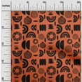 thumbnail image 2 of oneOone Cotton Poplin Orange Fabric Abstract Craft Projects Decor Fabric Printed By The Yard 56 Inch Wide, 2 of 4