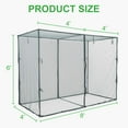 GROWNEER 4 x 8 Feet Crop Cage Plant Protection Tent with 6 Ground Staples, Storage Bag, Steel