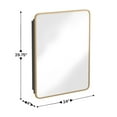 thumbnail image 6 of Flash Furniture 24" x 30" Recessed Bathroom Medicine Cabinet with Rounded Beveled Mirror and Reversible Metal Frame in Gold, 6 of 11