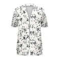 thumbnail image 5 of uublik Womens Matching Sets Short Sets Short Sleeve Cardigan Top and Shorts Vacation Outfits White, 5 of 6