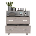 thumbnail image 3 of TUHOME Portanova Two Drawer Dresser - Light Gray Engineered Wood, 3 of 9
