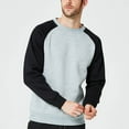 thumbnail image 5 of Xzbqbs Men's Long Sleeve Sweatshirt Casual Crew Neck Lightweight Slim Fit Pullover Tops Classic Fall Winter Sweat Shirts for Men, 5 of 6