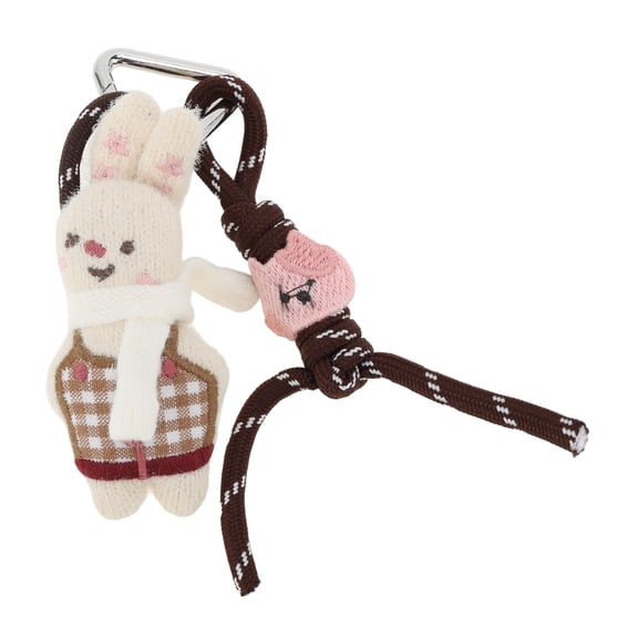 Unique Bargains 1 Pc Handbag Charm Cute Rope Handbag Accessories Coffee Color