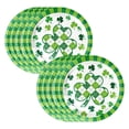 thumbnail image 7 of Hvmvliv St. Patrick's Day Disposable Paper Plates, 10 Pieces 9 Inch Clover Themed Plates for Birthday Parties, Baby Showers & Holiday Celebrations Green, 7 of 7