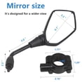 thumbnail image 2 of HKOO Espejo retrovisor convexo universal para motocicleta Hawk-eye, con abrazadera de montaje en barra con perno de 10 mm, compatible con Cruiser Suzuki Honda Victory y más, 2 of 5
