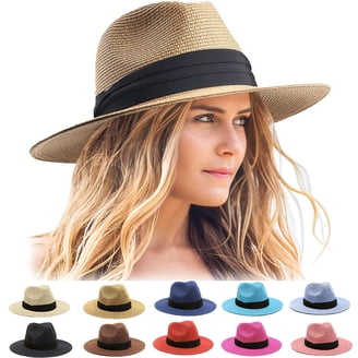 UPF 50+ Packable Fedora Sun Hat with Adjustable Drawstring Women main image 3