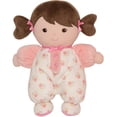 thumbnail image 1 of Baby Starters Plush Baby Doll with Rattle, Brunette Olivia, Pink, 9 inch, 1 of 4