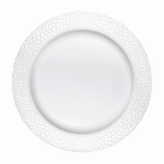 Creative Converting 347882 10 in. Pearl Pebble Plastic Banquet Plates - 120 Count