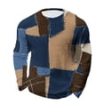 thumbnail image 2 of Gamivast Graphic Sweatshirts for Men Patchwork Print Crew Neck Pullover Sweater Mens Sweatshirts Crewneck Soft Comfy Casual Holiday Tops, 2 of 3