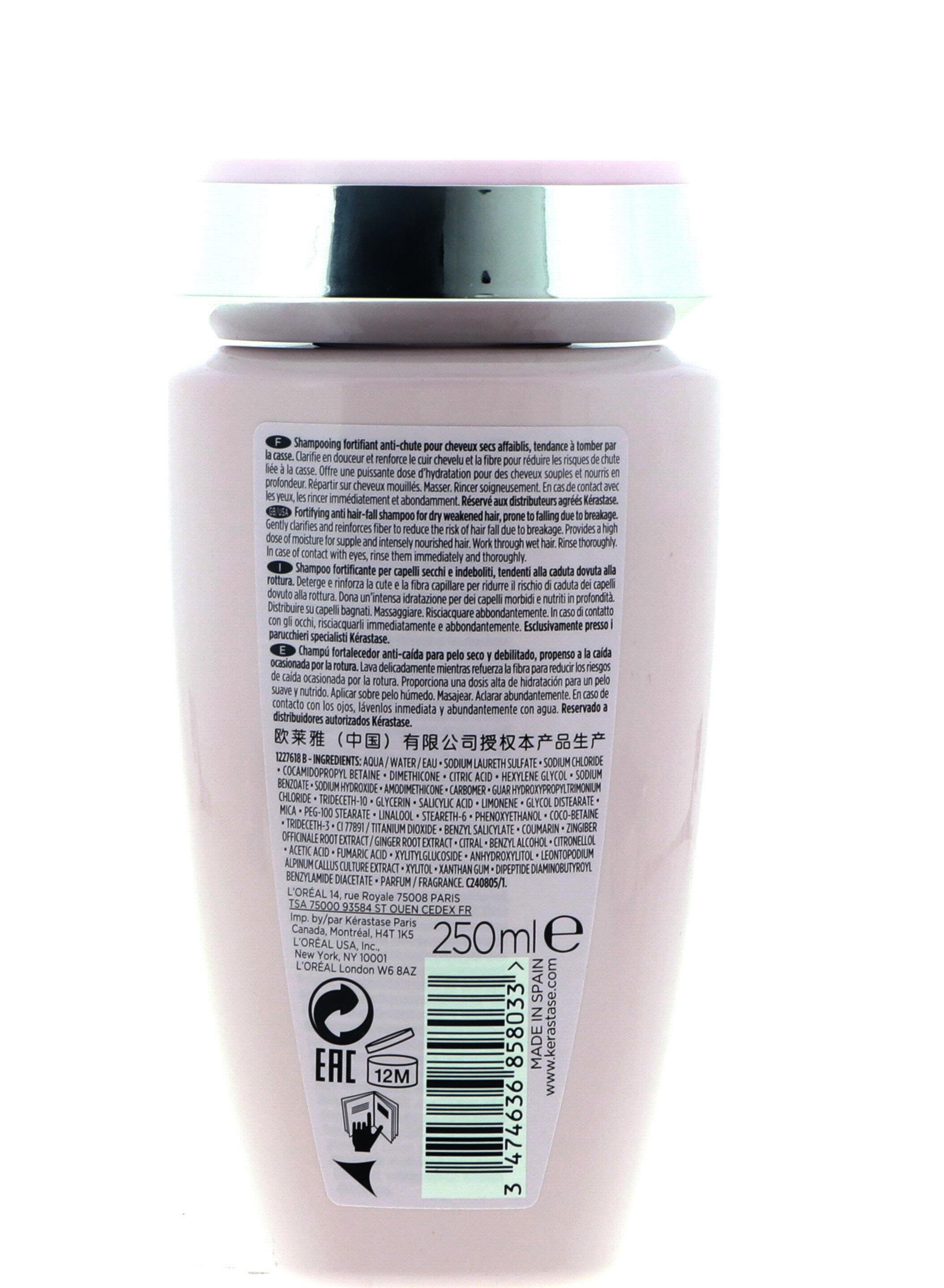 Kerastase Genesis Bain Nutri-fortifiant Anti-Shedding Strengthening Shampoo 250ml 2 Pack