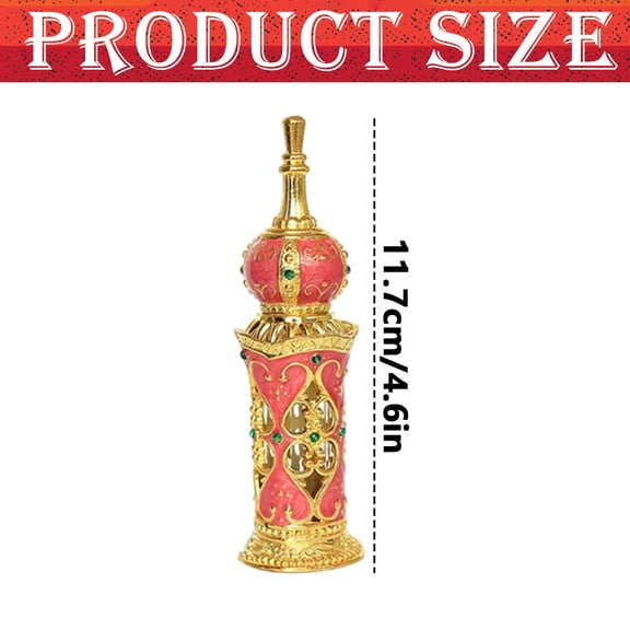 Vintage Enamel Peacock Blue Perfume Bottle,12Ml Hollow Metal Reusable Sub-Bottle Decoration By Kilougeis