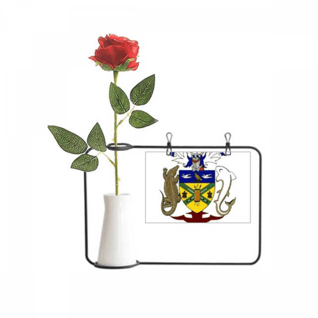 mon Islands National Emblem Artificial Rose Flower Hanging Vases Decoration Bottle