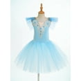 thumbnail image 4 of TiaoBug Kids Girls Ballet Dance Tutu Dress Ballerina Performance Dancewear, 4 of 7