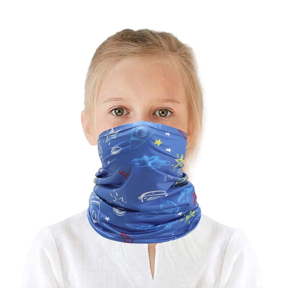 Neck Gaiter Face Mask for 5-12T Boys Girls, Sun Cooling Face Cover Scarf Mask Seamless Bandana Balaclava Headband Headwear Head Wrap for Outdoors