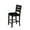 Black PU & Espresso, variant on Acme Urbana Counter Height Chair (Set-2) in Black PU & Espresso Finish