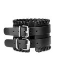 thumbnail image 3 of Cuero Cordones Pulseras punk Pulseras masculinas Ajustable Negro Yuyangstore Pulsera de brazalete de cuero, 3 of 8