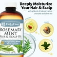 thumbnail image 5 of De La Cruz, Rosemary Mint Oil, Nourishing Hair and Scalp Treatment, Enriched with Castor Oil, 8 FL OZ. (236 mL), 5 of 7