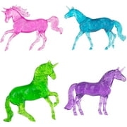 Breyer Stablemates Clearware Glitter Unicorns Action Figure Set, 4 Pieces