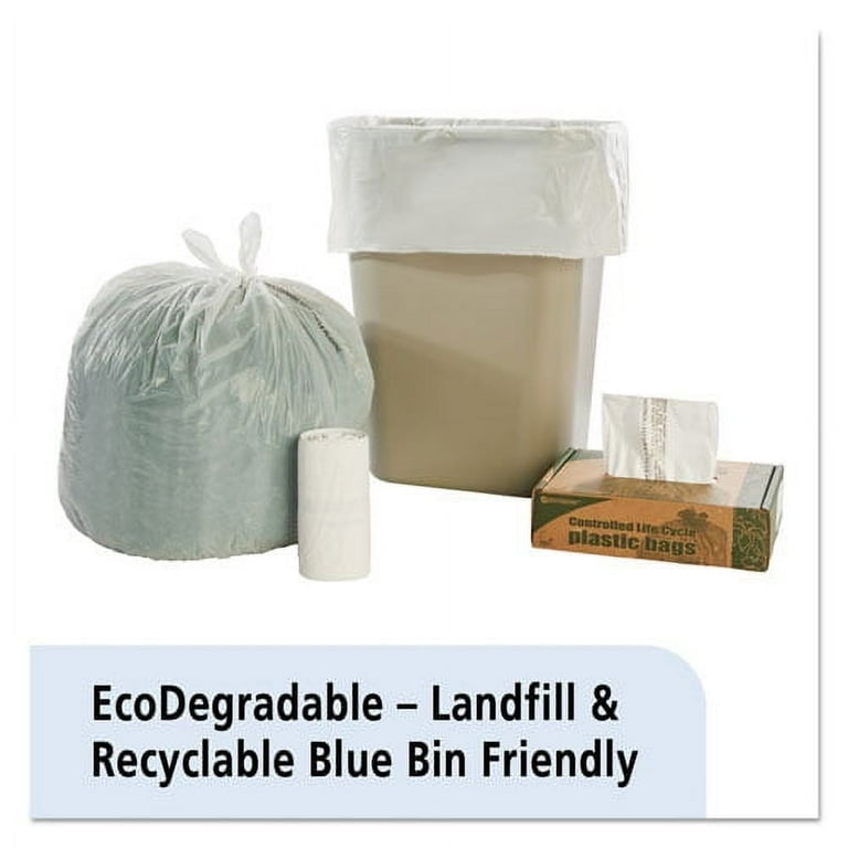 Controlled Life-Cycle Plastic Trash Bags, 13 gal, 0.7 mil, 24 Controlled Life-Cycle Plastic Trash Bags, 13 gal, 0.7 mil, 24