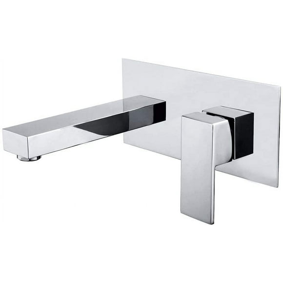 Grifos de Baño Montados en la Pared, Grifo de Fregadero de Barco Cromo Latón Macizo con Válvula Incluida, SUMERAIN