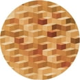 thumbnail image 1 of Ahgly Company Indoor Square Patterned Neon Orange Area Rugs, 3' Square, 1 of 6