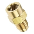 thumbnail image 5 of Uxcell 1/4 SAE Flare Male  to 1/8NPT Female Tubing Adaptor Brass Pipe Fitting, 5 of 5