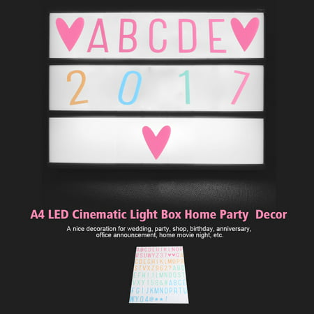 LED Light Box Sign,EECOO 92pcs Colorful Letters Sign DIY For A4 LED Cinematic Light Box Home Party Wedding Decor,Cinematic light box letters sign