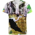 thumbnail image 2 of Great Blue Heron Abstract Paint All Over Mens T Shirt Multi LG, 2 of 2