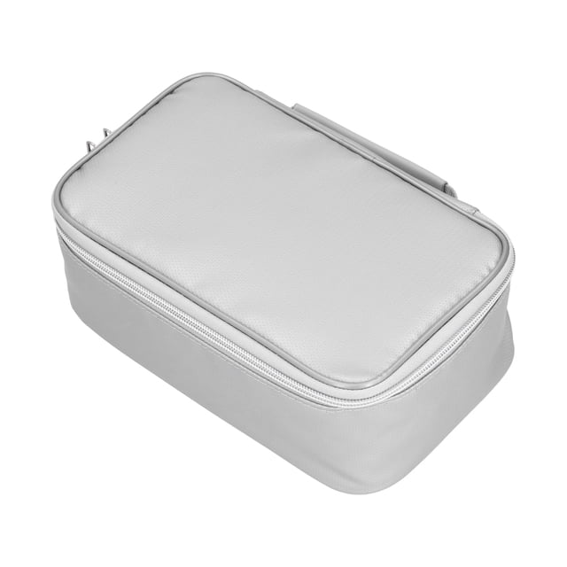 Bolsa De Almacenamiento De Certificados, Bolsa Organizadora De Archivos Impermeable IP65 Portátil, Caja Fuerte Ignífuga Con Cerradura Para Viajes, Senderismo, Oficina ANGGREK Plata