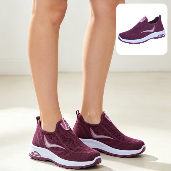 Willtoo Orthopedic Shoes for Women Mesh Breathable Slip On Sneakers Lightweight Non‑Slip Soft Sole Casual Athletic Shoes