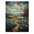 thumbnail image 3 of Designart "Texan Blues Amidst the Blue Bonnets I" Floral & Botanical Print on Natural Pine Wood, 3 of 5