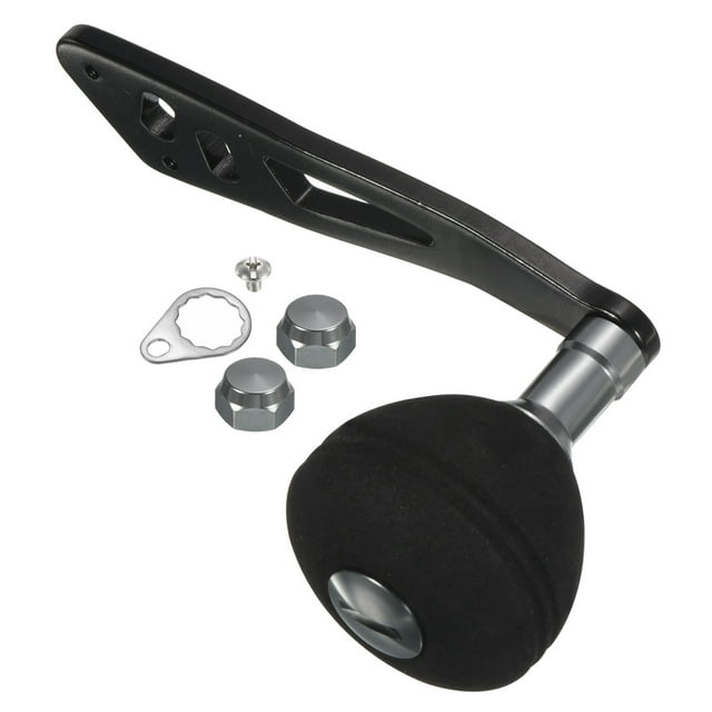 Uxcell Poignée d'Alimentation pour Baitcasting Poignée de Moulinet de Pêche en Métal Poignée de Remplacement en Noir. la Poignée Présente une construction en Métal durable avec une Conception Légère et un Bouton Rond en EVA Confortable et Antidérapant. Comprend un Trou de Montage de 5 x 8 mm compatible avec Diverses Marques de Moulinets baitcaster, Ainsi Que des Composants Supplémentaires pour l'Installation. Idéal pour Remplacer les Bras à Bascule Abîmés Ou Vieux, Améliorant l'Efficacité du Moulinet de Pêche.