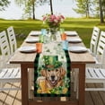 thumbnail image 4 of Table Runners 72 Inches Long Dress Scarves, St Patricks Day Farmhouse Kitchen Table Runner, Coffee Tablerunners, Farmhouse Watercolor Dogs Green Shamrock 18x72 Inch, 4 of 9