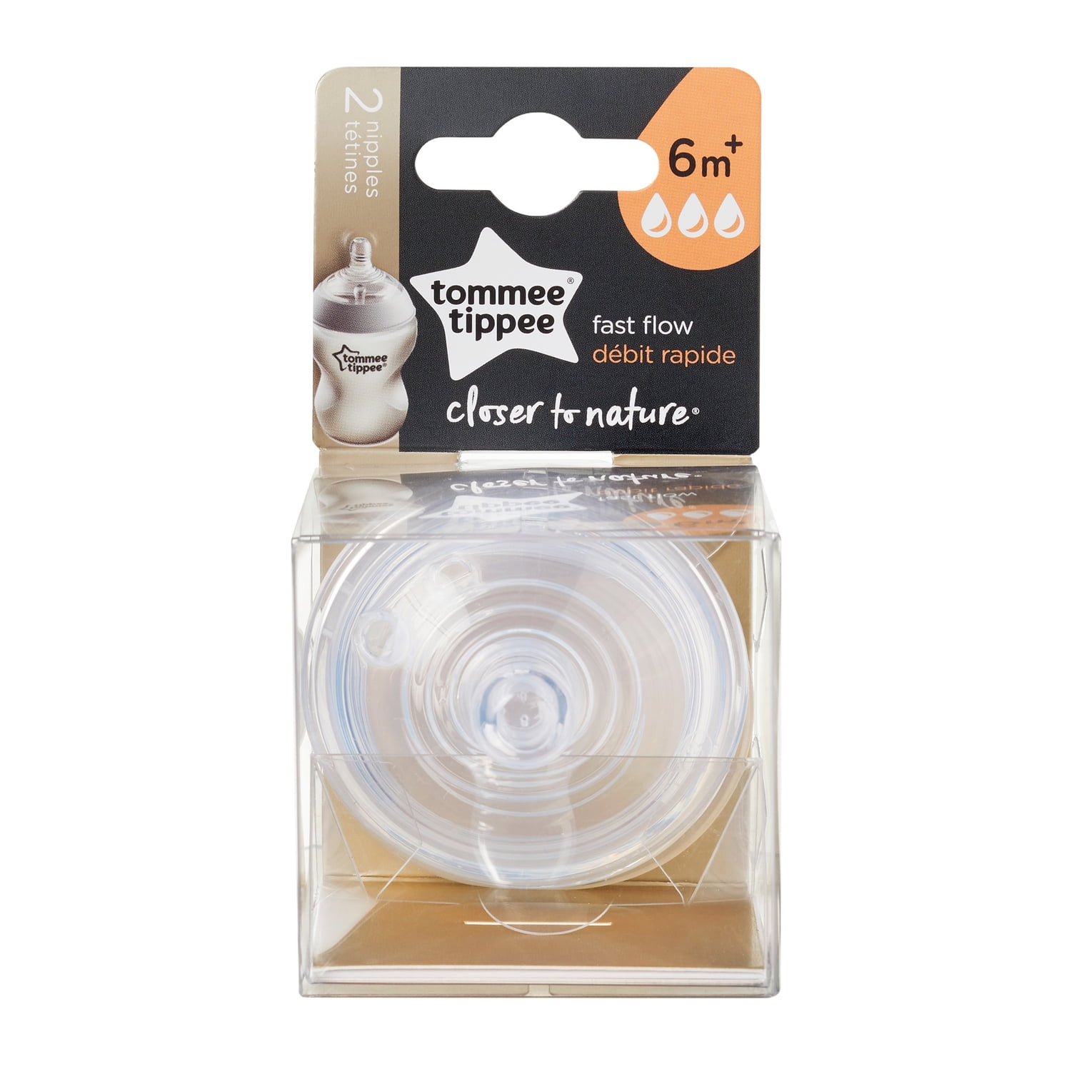 Tommee Tippee Closer to Nature Fast Flow Bottle Teat Pack of 2